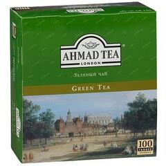 Ahmad Tea, Зеленый чай, пакетики с ярлычками, 100х2г